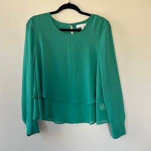 Green Ellen Tracy Long Sleeve Top